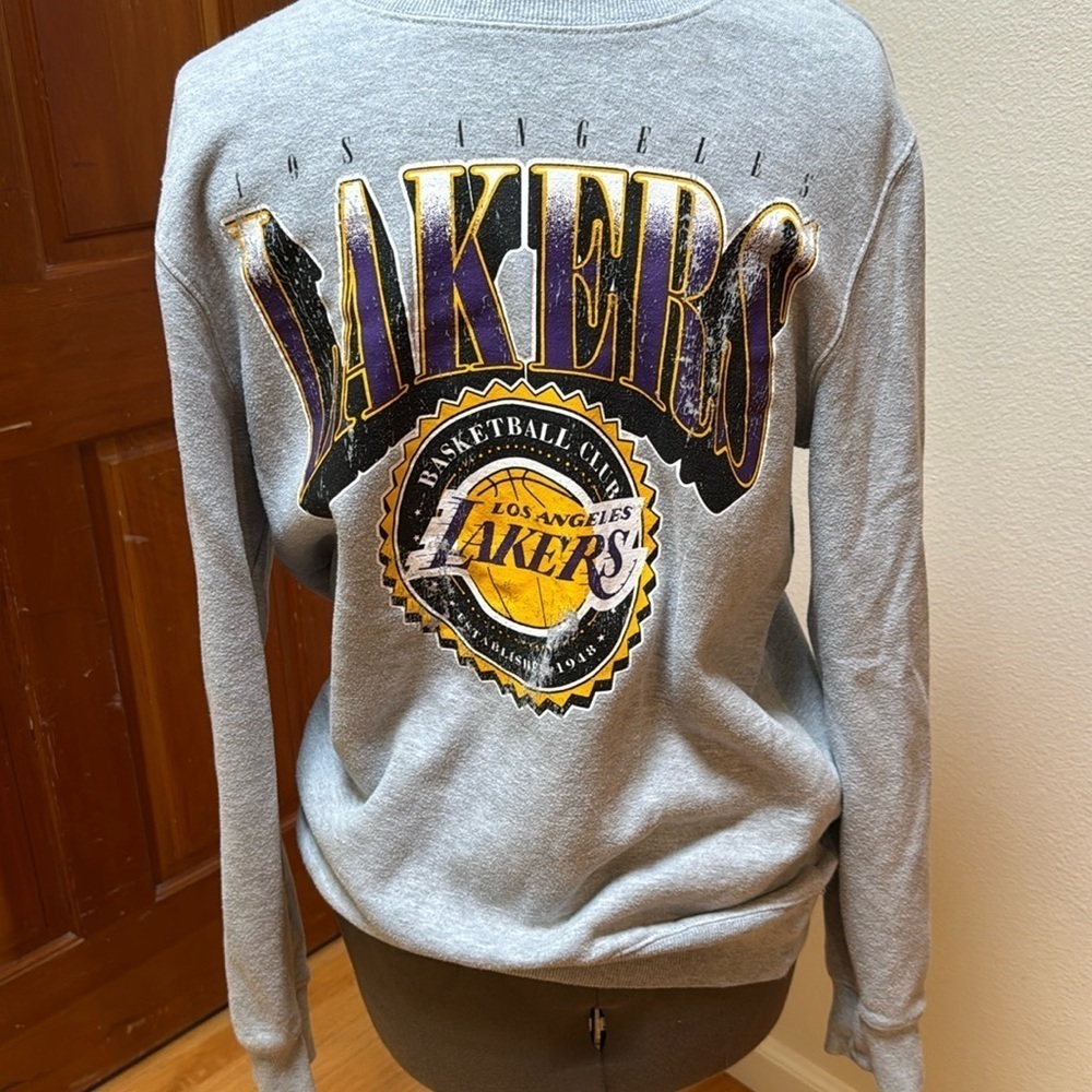 Men’s Los Angeles Lakers ultra game Gray Pullover medium